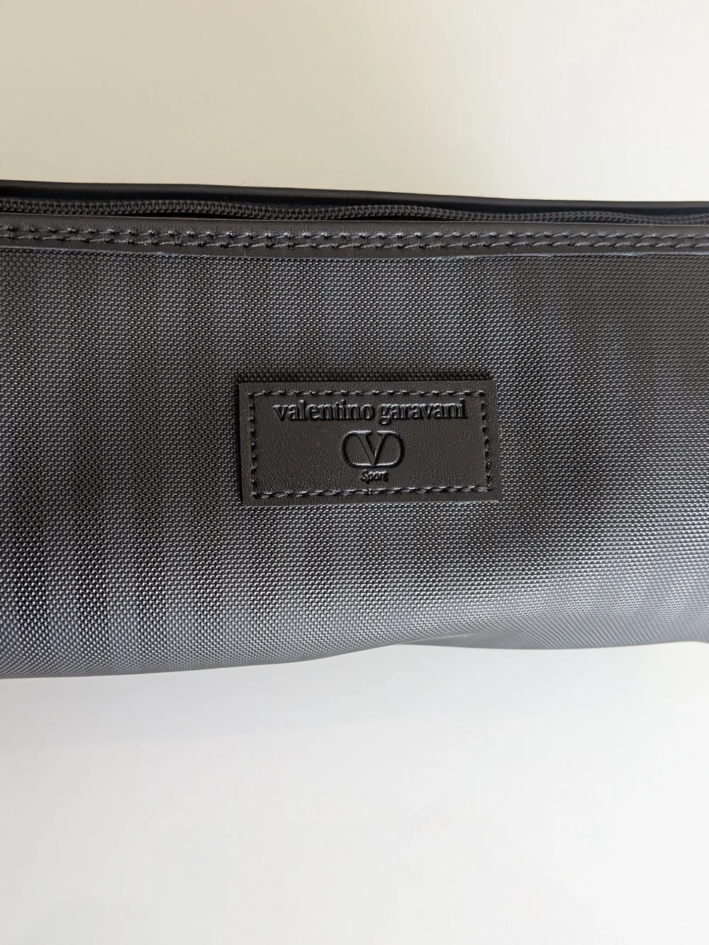 Valentino Garavani Sport Black toiletry bag Zip Solid Pouch travel case  NWOT